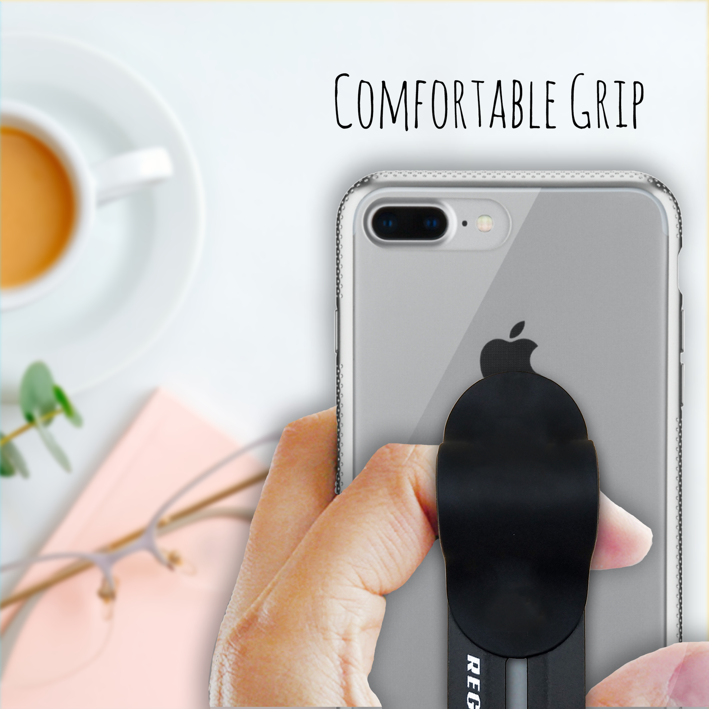 Finger Grip & Selfie Holder - Black (Pack of 3)