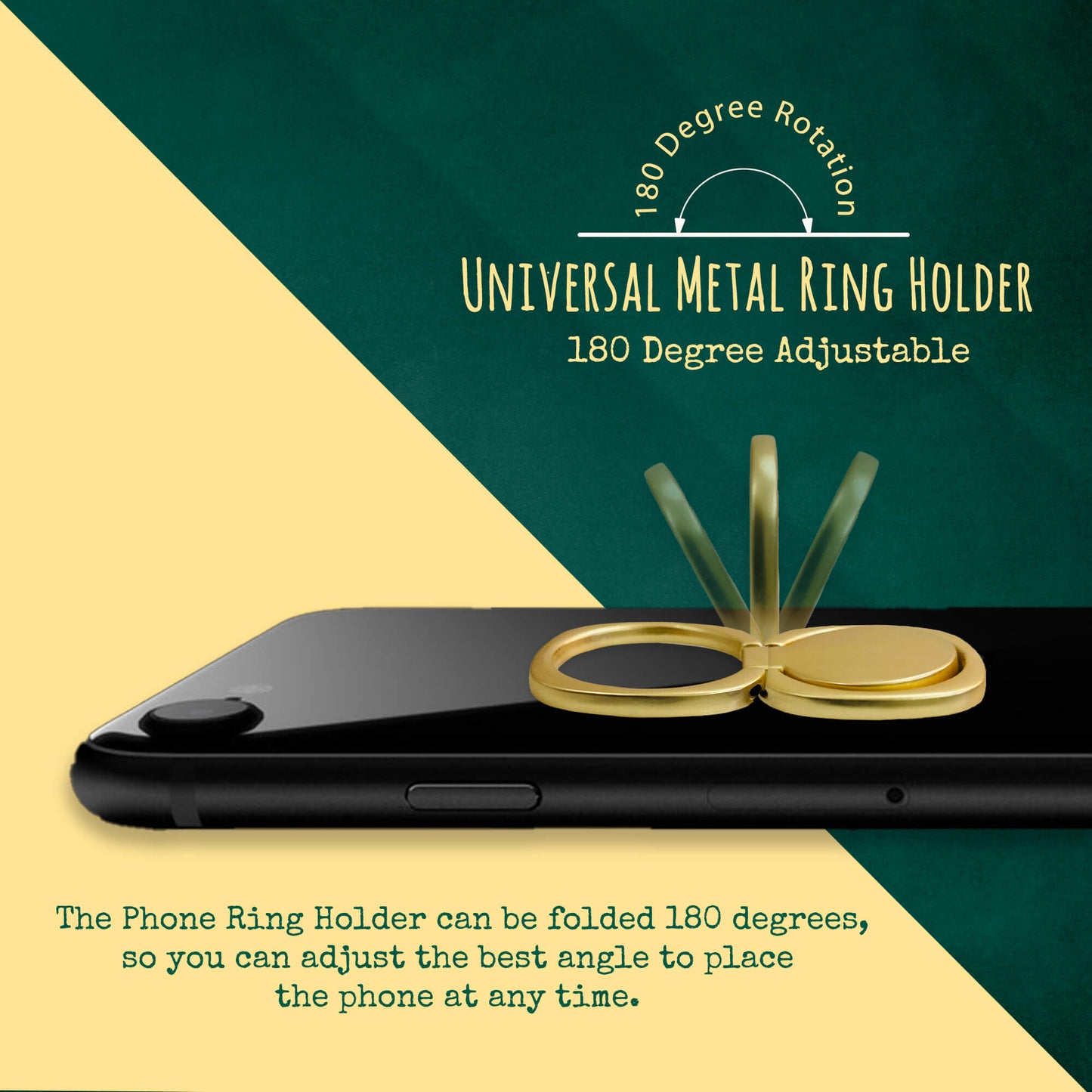 Finger Grip & Selfie Holder - Metal (Gold)