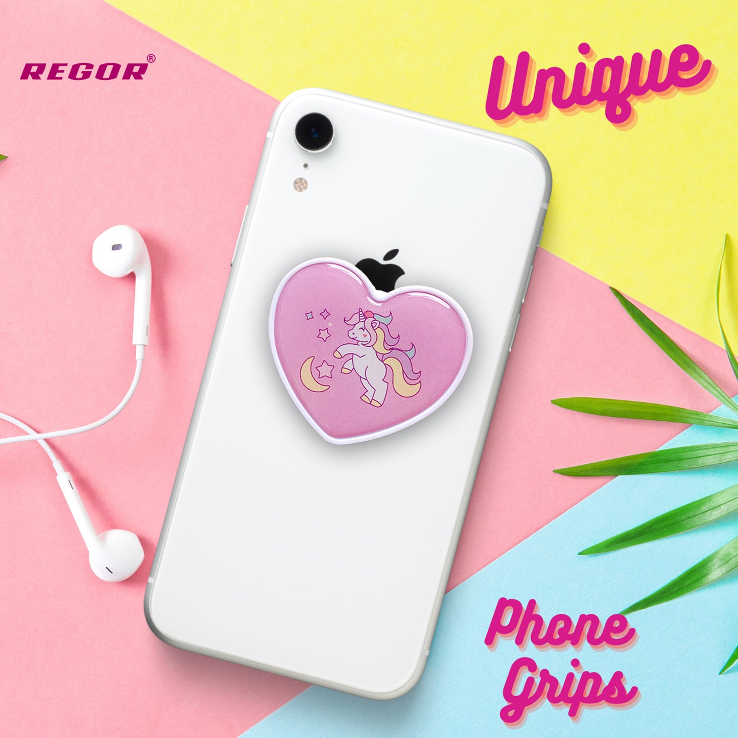 Phone Grip & Selfie Holder - Heart Unicorn