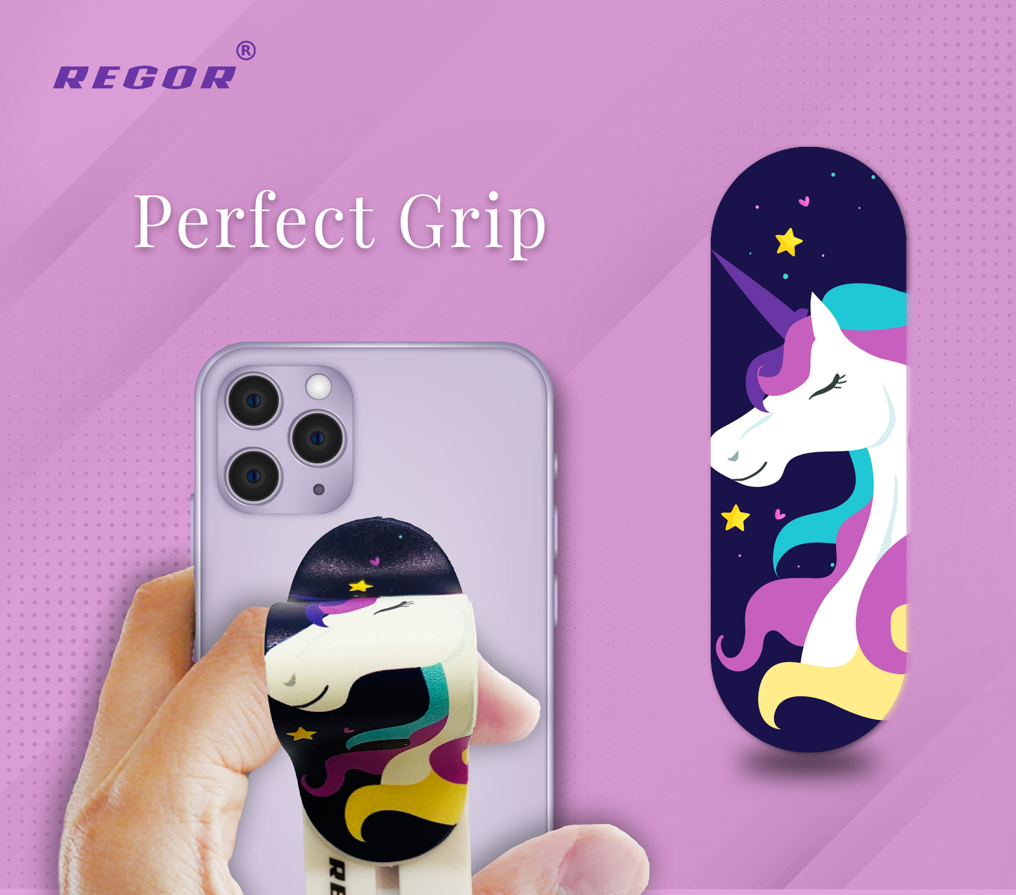 Finger Grip & Selfie Holder - Magical Unicorn