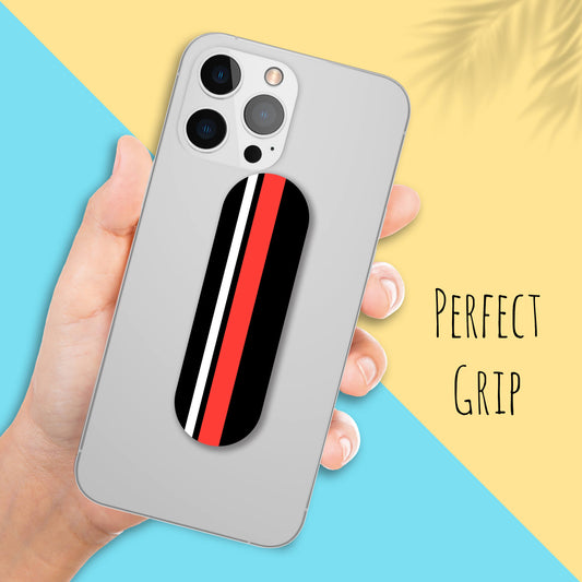 Finger Grip & Selfie Holder - Red Stripes