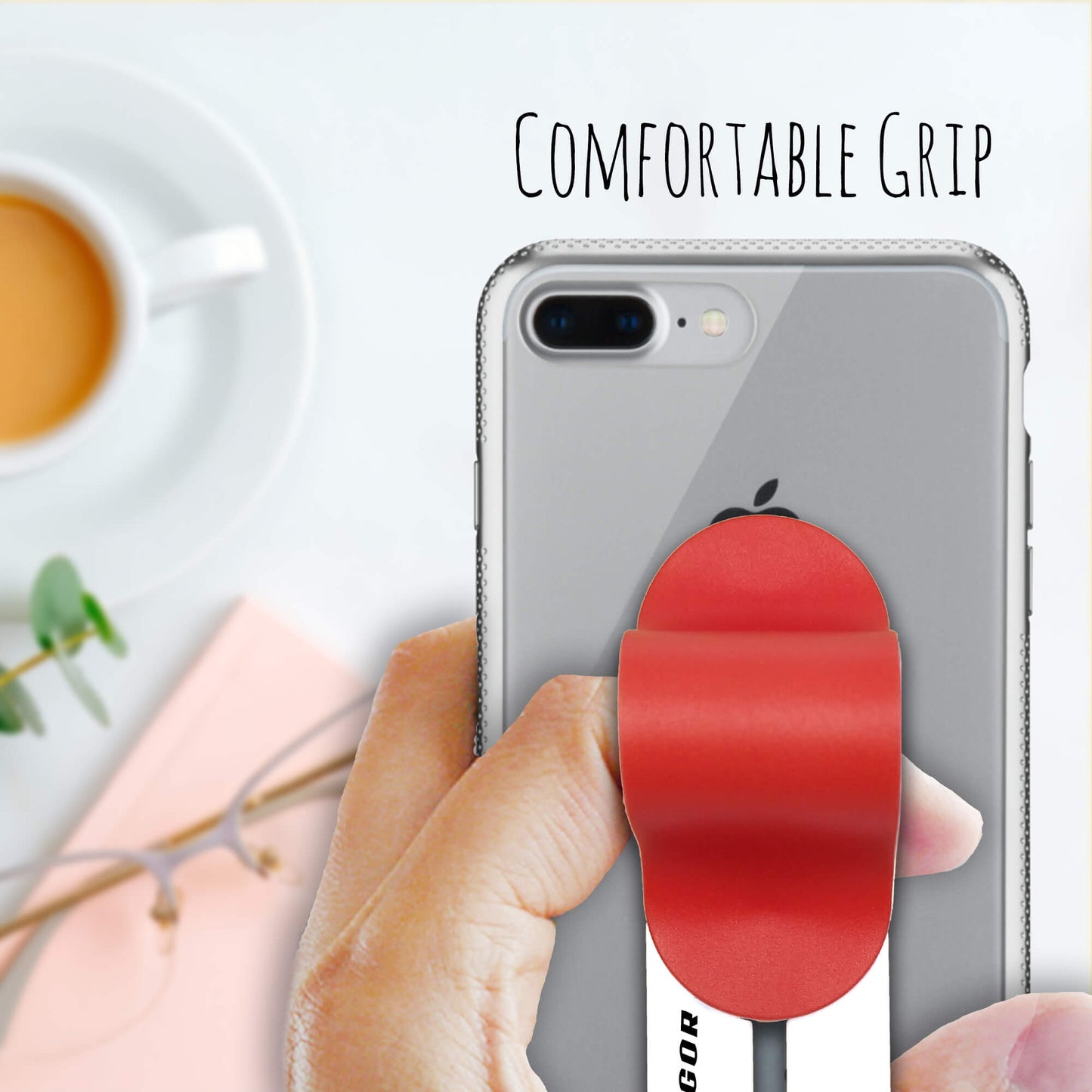 Finger Grip,Selfie Holder - Red