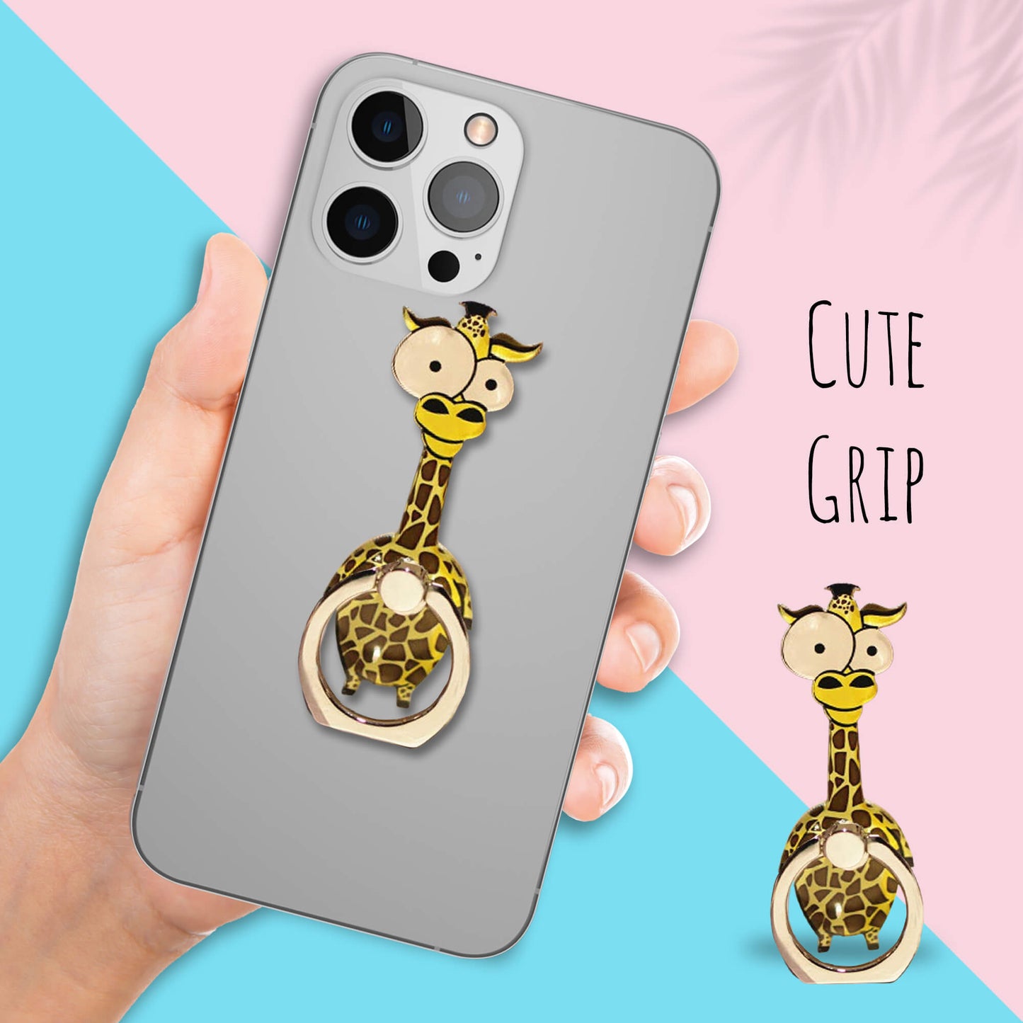 Finger Grip & Selfie Holder - Cute Giraffe