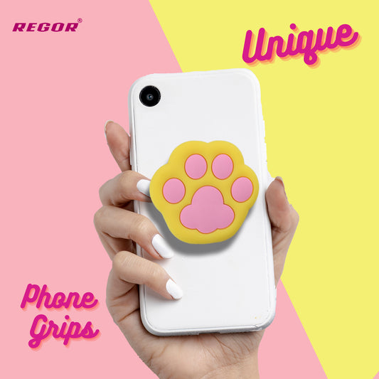 Phone Grip & Selfie Holder - Yellow Paw